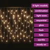 vidaXL LED světelný závěs 10 m 400 LED teplá bílá 8 funkcí Náhled obrázku produktu 6