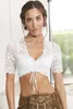 Nina von C. Dirndl Bluse halbarm Spitze floral Weiss Produktbild-Vorschau 4