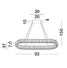 Nova Luce AURELIA LED závěsné světlo zlaté 48W neutrální Náhled obrázku produktu 7