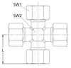 Riegler Kreuz-Verschraubung, Rohr-AØ5mm, Stahl verz. Produktbild-Vorschau 2