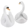 Pryskyřice simulace plovoucí bílé labutě Figurka Ornament Náhled obrázku produktu 5