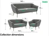 MEBLINI Mini Sofa Set 3-1-1 für Wohnzimmer - Mini Lounge Produktbild-Vorschau 6