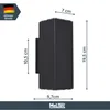 MeLiTec LED-Wandleuchte, Außenleuchte modern, eckig, Produktbild-Vorschau 5