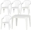 Kindermonoblock SET wei 4xStuhl Sedia Baby 1xTisch Tavolo Produktbild-Vorschau 2