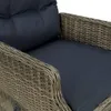 vidaXL Verstellbarer Gartensessel mit Auflagen Poly Rattan Produktbild-Vorschau 5