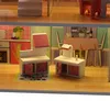 Maison de poupées en bois MDF + meuble 70cm rose LED Voir les images du produit 7