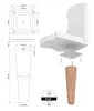 Gerades Buchenbein UNIQ 30 cm mit Montageplatte Produktbild-Vorschau 2