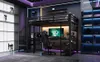 Gaming-Hochbett 120x200 cm Metallbett Schwarz mit Produktbild-Vorschau 14