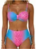 High Waist Bikini Damen - Neon Leo Muster - Zweiteiler Produktbild-Vorschau 8