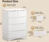 Product size and dimension chart with measurements for a chest of drawers. Podgląd zdjęcia produktu