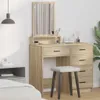 vidaXL Schminktafel Sonoma-eik, 50 x 41 x 140 cm, houtvezel Productafbeelding-voorbeeld 2