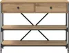 A console table with two drawers and two shelves, presented against a white background. Náhľad obrázku produktu
