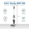 A Fakir Starky WDA 700 wet and dry vacuum cleaner with its specifications displayed around it. Produktbild-Vorschau