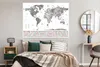 MuchoWow® Poster Weltkarte - Flagge - Schwarz - Weiß Produktbild-Vorschau 4