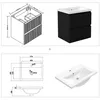 Waschtisch mit Unterschrank 50cm BOKAV Badmöbel Set Schwarz Produktbild-Vorschau 6