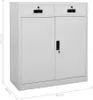 vidaXL Büroschrank Hellgrau 90x40x102 cm Stahl Produktbild-Vorschau 11
