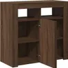 vidaXL Kredens z oświetleniem LED brązowy dąb 80x35x75 cm Podgląd zdjęcia produktu 7