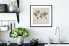 MuchoWow® MuchoWow® Gerahmtes Poster Weltkarte - Grau - Produktbild-Vorschau 4