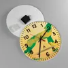 Wanduhr - Rund - Glasuhr - Wolf modern Grafik - 30x30cm - Produktbild-Vorschau 2