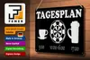 Blechschild Tagesplan Tasse Dart Bier, 30 x 20 cm, Produktbild-Vorschau 4