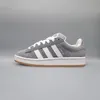 A side view of a single Adidas Campus 00s sneaker against a plain gray background. Voir les images du produit