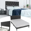 UISEBRT Lit plateforme en cuir 90 x 200 cm, tête de lit Voir les images du produit 1