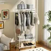 WISFOR Porte-manteau à roulettes Porte-manteau en bois avec Voir les images du produit 1