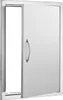 A stainless steel outdoor kitchen access door, partially open, against a white background. Anteprima dell’immagine prodotto