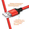Datenkabel USB-C Nylon für Samsung Galaxy A17 A16 A15 A25 Produktbild-Vorschau 3