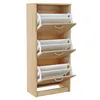 Schuhschrank mit 3 aufklappbaren Schubladen, Schuhregal mit Produktbild-Vorschau 4