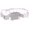The Living Store 9-tlg. Garten-Sofagarnitur mit Kissen Grau Produktbild-Vorschau 4