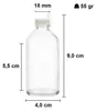 Set di 7 bottiglie in vetro da 50 ml con tappo – Mini Anteprima dell’immagine prodotto 6