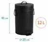 Relaxdays, poubelle de 12 litres, idéale pour la cuisine ou Voir les images du produit 4