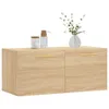 vidaXL Armadio a muro rovere Sonoma 80x36,5x35 cm materiale Anteprima dell’immagine prodotto 3
