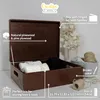 Creative Deco XL Caja de madera marrón con tapa, 40 x 30 x Vista previa de la imagen del producto 4