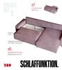 BroMARKT Ecksofa ADI XL Schlaffunktion Bettkasten L-Form Produktbild-Vorschau 9