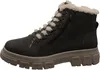 A single gray winter boot with white fur lining and laces is shown against a white background. Produktbild-Vorschau