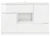 vidaXL Príborník vysoký lesk biely 100 x 30 x 65,6 Materiál Náhľad obrázku produktu 6