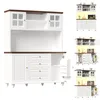 Szafka kuchenna typu highboard, biała, z oświetleniem LED Podgląd zdjęcia produktu 10