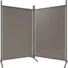 vidaXL 2 tlg. Paravent Anthrazit 175x180 cm Stoff - Produktbild-Vorschau 6
