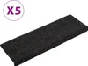 Treppenmatten 5 Stk. Schwarz 65x21x4 cm Nadelvlies Produktbild-Vorschau 1
