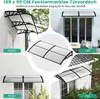 COSTWAY Auvent pour porte d'entrée, Abri en aluminium et Voir les images du produit 2