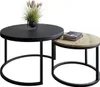 Runder Couchtisch CIRI MIX 2in1  Schwarz / Artisan Eiche Produktbild-Vorschau 3