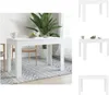 A collage of images showing a white dining table from different angles and in different settings. Náhled obrázku produktu
