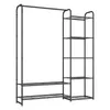 A freestanding metal garment rack with multiple shelves. Produktbild-Vorschau