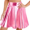 Damen Rock Gr. XL Kurze Minirock Shiny Metallic Skater Rock Produktbild-Vorschau 1