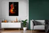 MuchoWow® Gerahmtes Poster Eine rot gefärbte E-Gitarre Produktbild-Vorschau 5