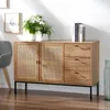 Komoda rattanowa 2-drzwiowa, 3 szuflady, szerokość 120 cm - Podgląd zdjęcia produktu 6