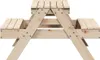 vidaXL Picknicktisch für Kinder 88x97x52 cm Massivholz Produktbild-Vorschau 5