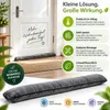 2x Zugluftstopper Tür 90 cm Grau – Weicher Plüsch Produktbild-Vorschau 4